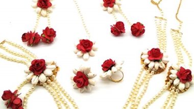 flower jewellery for haldi online shopping